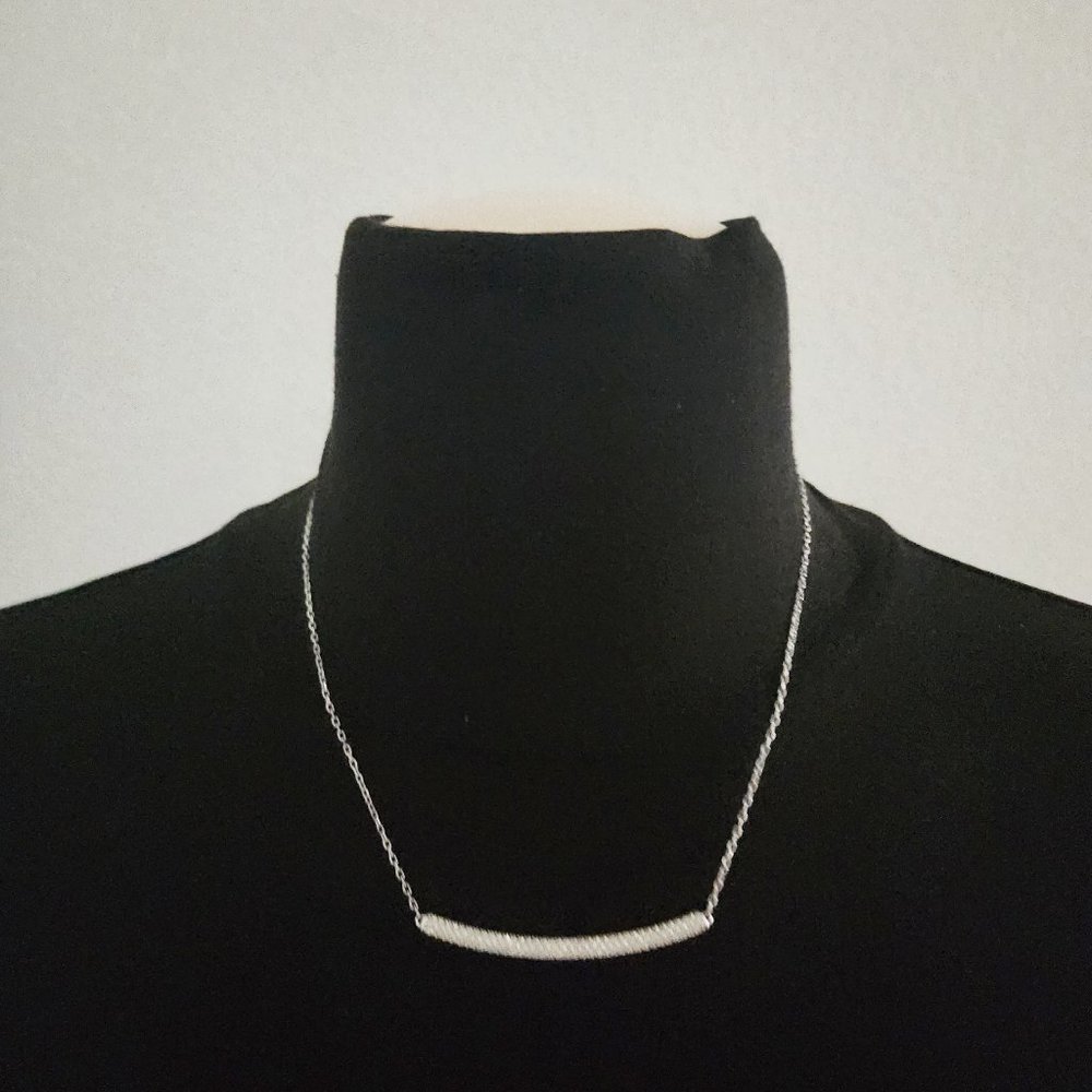 Swarovski silver necklace-length adjustable